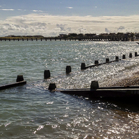 Buy canvas prints of High Tide at Shoreham Harbour by Peter McCormack