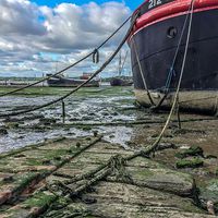 Buy canvas prints of  Low water on the River Orwell at Pin Mill by Peter McCormack