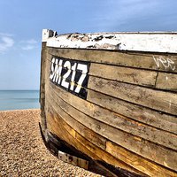 Buy canvas prints of Boat at Brighton Beach by Paul Austen