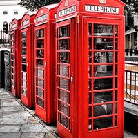 Buy canvas prints of Red Phone Boxes by Paul Austen