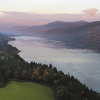 Buy canvas prints of Columbia River Gorge Sunset by angie vogel