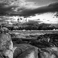 Buy canvas prints of Nubble Lighthouse, Maine 6bw by Steven Ralser