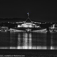Buy canvas prints of Parliament House  - Canberra - Australia BW  by Steven Ralser