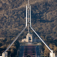 Buy canvas prints of Parliament and War Memorial Australia by Steven Ralser