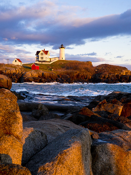 Nubble Lighthouse Picture Board by Steven Ralser