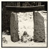 Buy canvas prints of Buddha in Snow by Steven Ralser