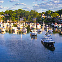 Buy canvas prints of Lobster Boats - Perkins Cove - Maine by Steven Ralser