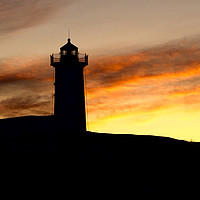 Buy canvas prints of Nubble Lighthouse Silhouette by Steven Ralser