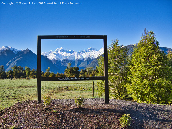 Mt Cook and Mt Tasman - New Zealand Alps Picture Board by Steven Ralser