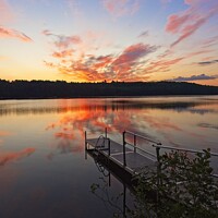 Buy canvas prints of Sunrise 2 - Lake Pennessewassee, Maine by Steven Ralser