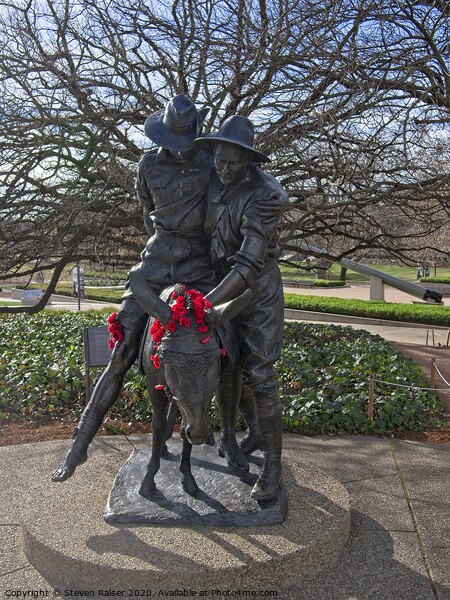 Simpson and his Donkey Statue Picture Board by Steven Ralser