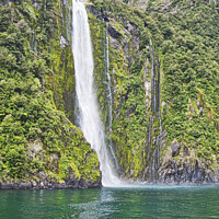 Buy canvas prints of Stirling Falls, Milford Sound, New Zealand by Steven Ralser