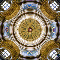 Buy canvas prints of Capitol - Dome 2- Madison - Wisconsin by Steven Ralser