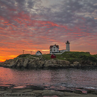 Buy canvas prints of Dawn at the Nubble Lighthouse 2 by Steven Ralser