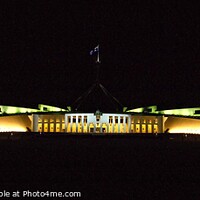 Buy canvas prints of Parliament House, Australia at Night  by Steven Ralser