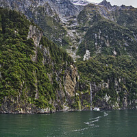 Buy canvas prints of Waterfall - Milford Sound - New Zealand by Steven Ralser