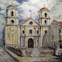 Buy canvas prints of San Agustin Church 1800s by Joey Agbayani