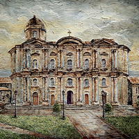 Buy canvas prints of Basilica de San Martin de Tours by Joey Agbayani