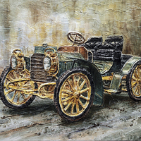 Buy canvas prints of 1901 Mercedes Benz by Joey Agbayani