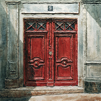 Buy canvas prints of Parisian Door No.9 by Joey Agbayani