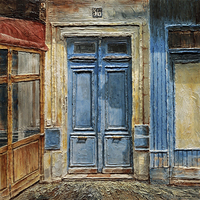 Buy canvas prints of Parisian Door No.36 by Joey Agbayani