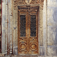 Buy canvas prints of Parisian Door No. 7 by Joey Agbayani