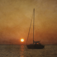 Buy canvas prints of A Ship in the Night by Kim Hojnacki