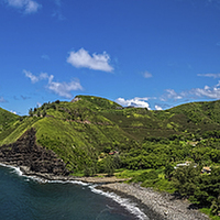 Buy canvas prints of  Kahakuloa Head (Pu'u Koa'e) Maui Hawaii by David Attenborough