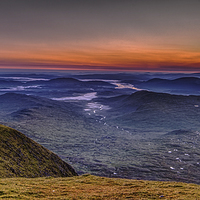 Buy canvas prints of Dawn At The Merrick Summit by David Attenborough