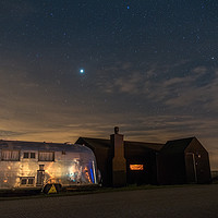 Buy canvas prints of Dungeness House & Airstream  by David Attenborough