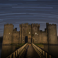 Buy canvas prints of Bodiam Castle Star Trails by David Attenborough