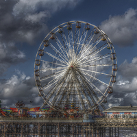 Buy canvas prints of Blackpool Big Wheel HDR by Juha Remes