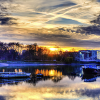 Buy canvas prints of Sunset in Battersea by Juha Remes