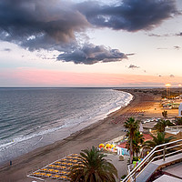 Buy canvas prints of Playa del Ingles Sunset by Juha Remes