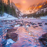 Buy canvas prints of Rocky Mountain Sunrise by Steven Reed