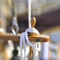 Buy canvas prints of Sailboat Rigging Rockland Maine by Marianne Campolongo
