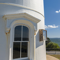 Buy canvas prints of Window detail Nobska Lighthouse Cape Cod Massachus by Marianne Campolongo
