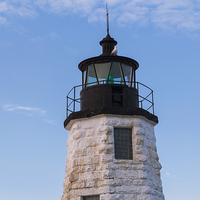 Buy canvas prints of Goat Island lighthouse Newport  by Marianne Campolongo