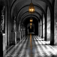 Buy canvas prints of Corridors of Versailles by john joyce