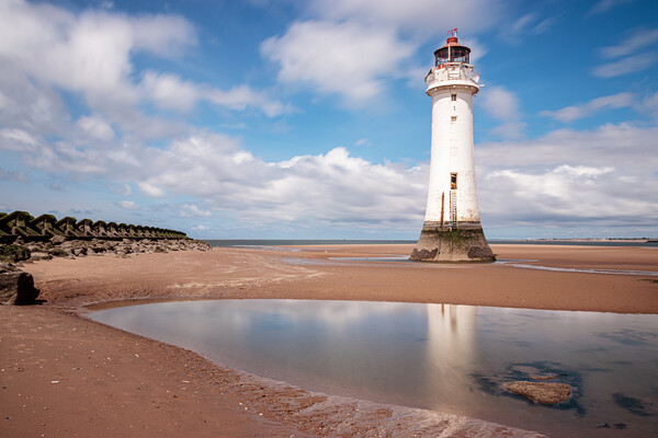 Perch rock Lighthouse Reflections Picture Board by Wendy Williams CPAGB
