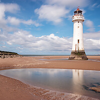 Buy canvas prints of Perch rock Lighthouse Reflections by Wendy Williams CPAGB