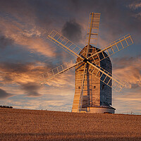 Buy canvas prints of Golden Skies of the Windmill by Wendy Williams CPAGB