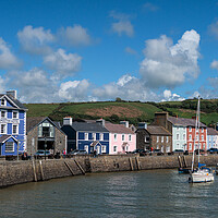 Buy canvas prints of Vibrant Aberaeron Harbour Scene by Wendy Williams CPAGB