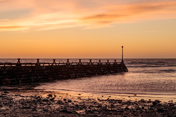 Serene Sunset Over Aberaeron Harbour Picture Board by Wendy Williams CPAGB