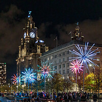Buy canvas prints of Majestic Liver Building Illuminated by Wendy Williams CPAGB