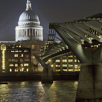 Buy canvas prints of St Pauls at Night by Wendy Williams CPAGB
