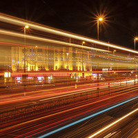 Buy canvas prints of Blackpool Light Trails by Wendy Williams CPAGB
