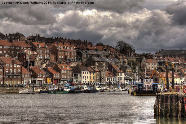Whitby Harbour Picture Board by Wendy Williams CPAGB