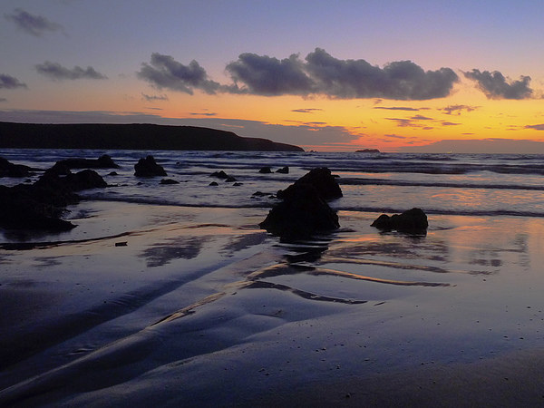  Broadhaven Sunset Picture Board by Wendy Williams CPAGB