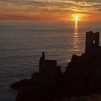 Buy canvas prints of  Botallack Mine Sunset by Wendy Williams CPAGB